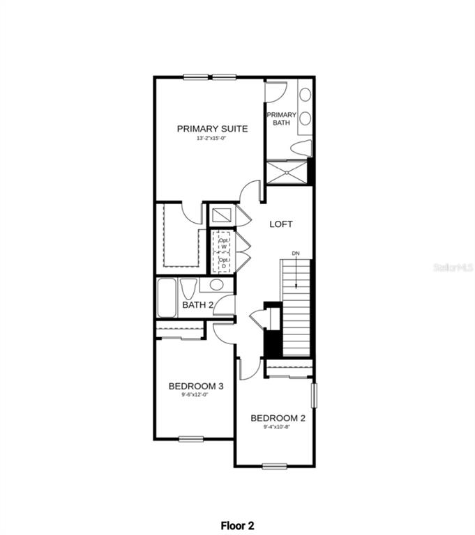This is a floor plan for the second level of a residential home — 5770 WINDY BAY TERRACE, NOKOMIS, FL