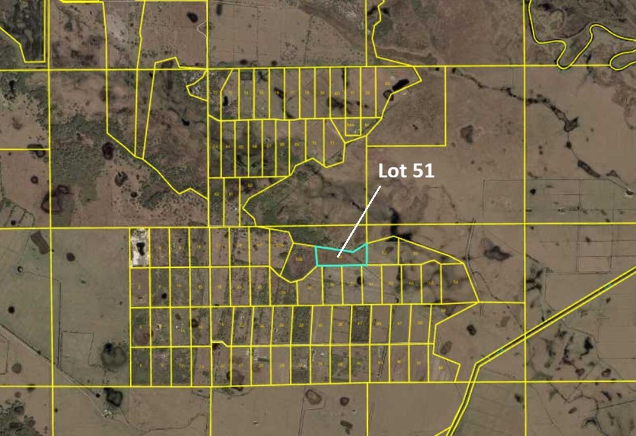 An aerial map shows a highlighted plot of land labeled Lot 51 among surrounding parcels — Lot 51 Cabbage Lane, Okeechobee FL 34974, OKEECHOBEE, FL