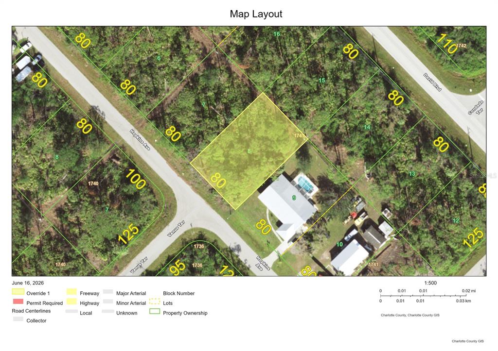 This is a map showing a highlighted vacant lot located between Hopkins Avenue and David Boulevard — 5158 HOPKINS AVENUE, PORT CHARLOTTE, FL
