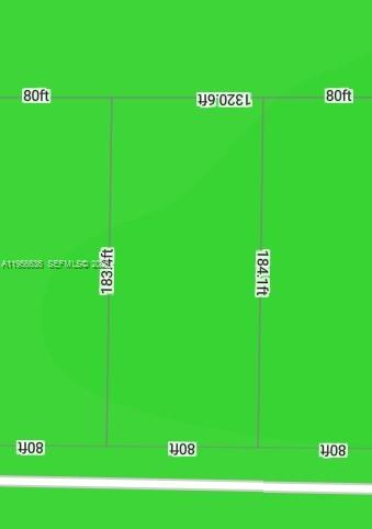 This is a map showing the dimensions of a rectangular plot of land — 2210 PETUNIA AVE, Sebring FL 33875, SEBRING, FL