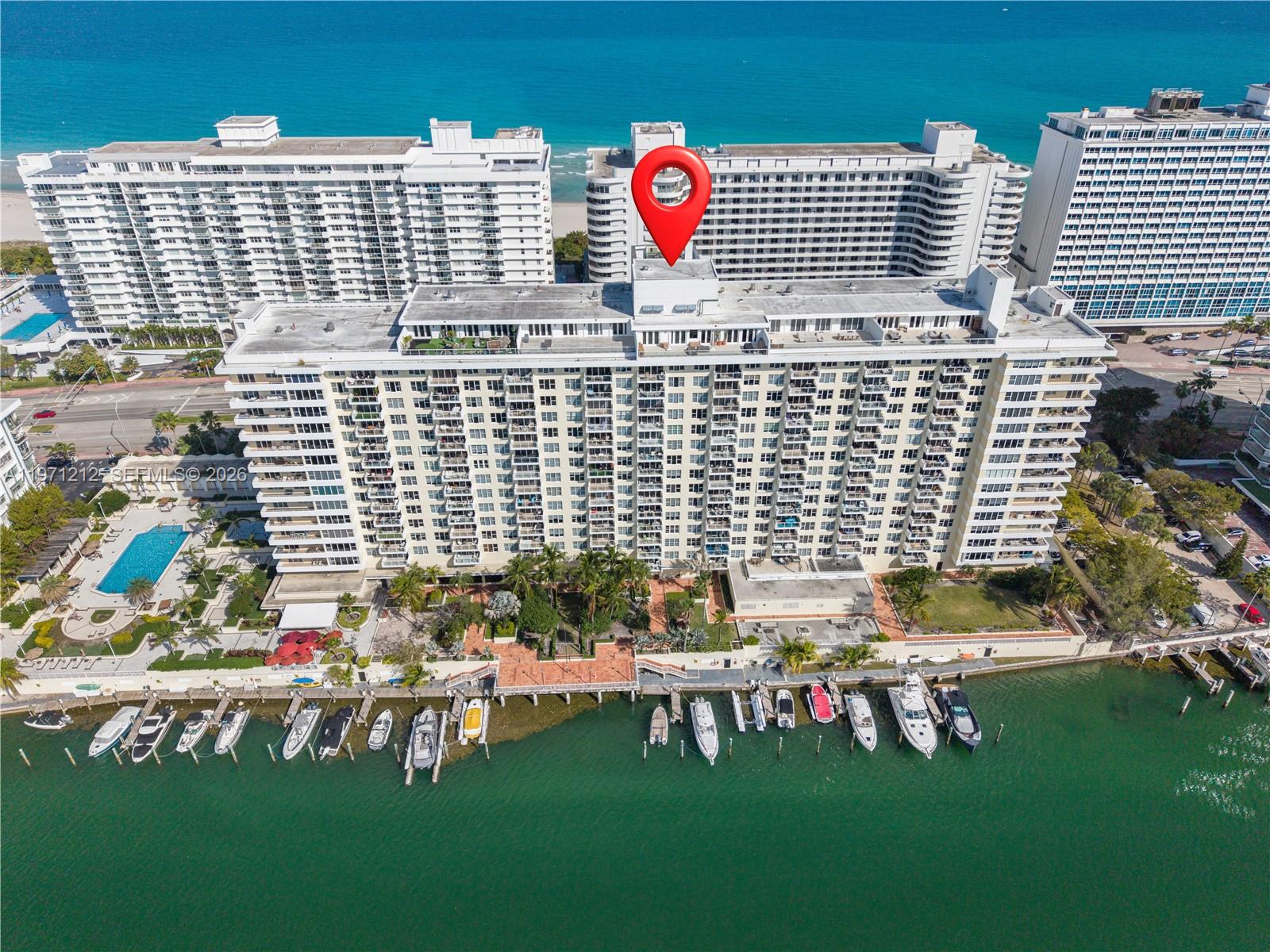 A room with white walls, tiled floors, a ceiling light, and two doorways — 5600 Collins Ave # 16Y, Miami Beach FL 33140, MIAMI BEACH, FL