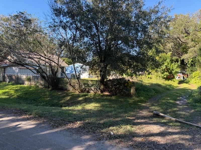 A dirt path leads toward a house partially obscured by trees and a chain-link fence — 763 ROLFE STREET, Kissimmee FL 34741, KISSIMMEE, FL
