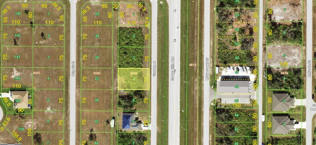 This is a satellite map showing residential land parcels and streets in a suburban neighborhood — 10137 GASPARILLA ROAD, PLACIDA, FL