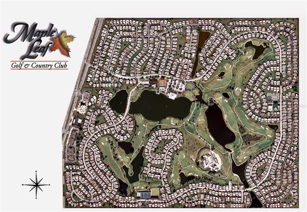 This is an aerial map of the Maple Leaf Golf and Country Club community — 2100 KINGS HIGHWAY UNIT 978, PORT CHARLOTTE, FL