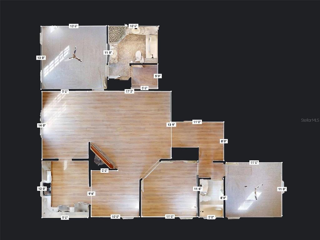 This is a floor plan showing the layout of a home with multiple rooms — 804 SOFT PINE COURT, NEW SMYRNA BEACH, FL