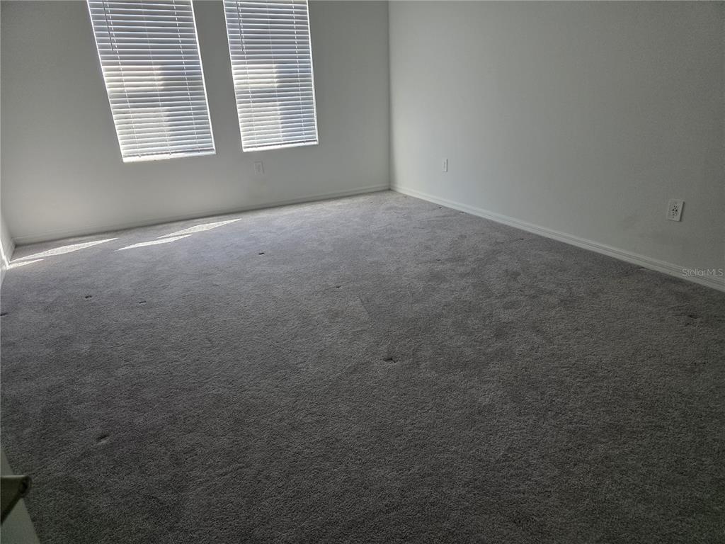 A walk-in closet features white wire shelving and gray carpeting — 12588 TIMBER MOSS LANE, RIVERVIEW, FL