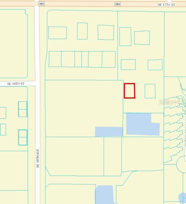 This is a map showing a property parcel highlighted in red — 1918 SE 17TH STREET, OCALA, FL