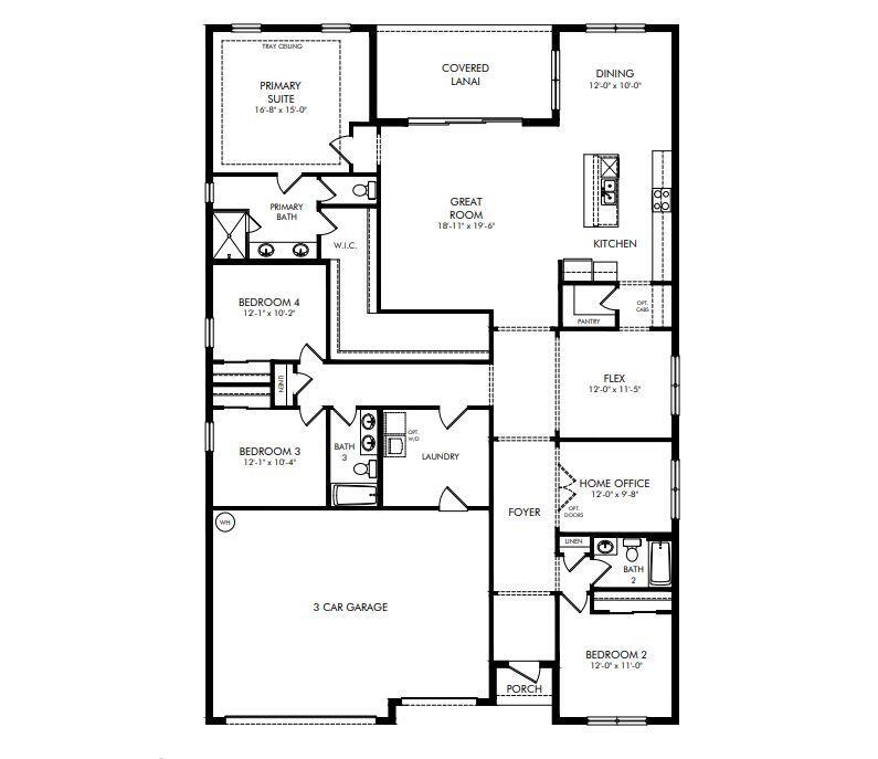 A single-story house with a front porch, a paved driveway, and a small landscaped garden — 5621 Hampton Park Circle, Vero Beach FL 32966, VERO BEACH, FL