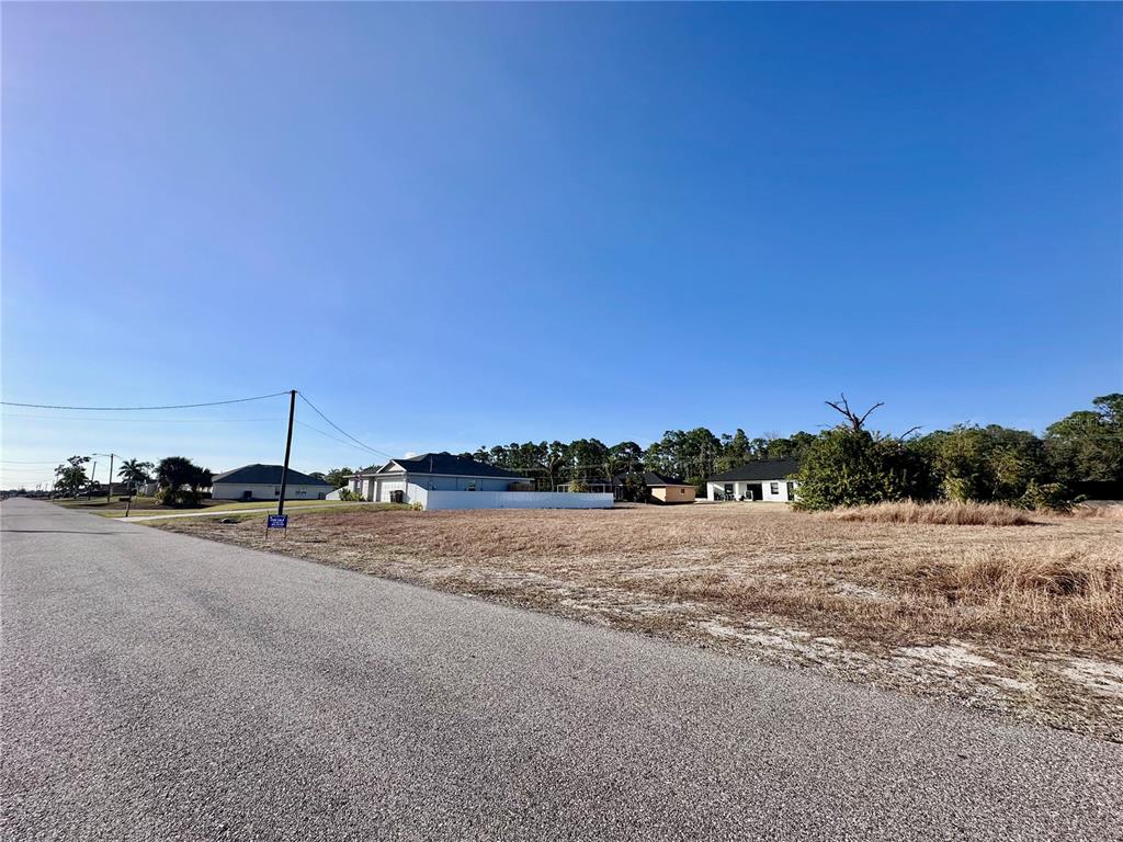 A vacant, grassy lot sits beside a paved road with houses in the background — 305 NE 31ST TERRACE, CAPE CORAL, FL