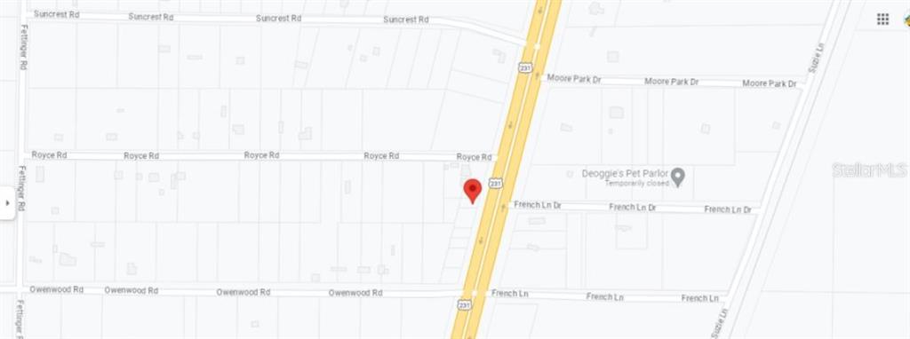 This is a map showing the location of a property near Highway 231 — US-231, FOUNTAIN, FL