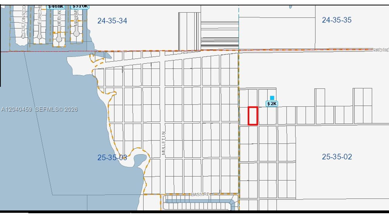 This is a map showing a highlighted rectangular land parcel within a residential grid — 0 Cocoa, Cocoa FL 32926, COCOA, FL