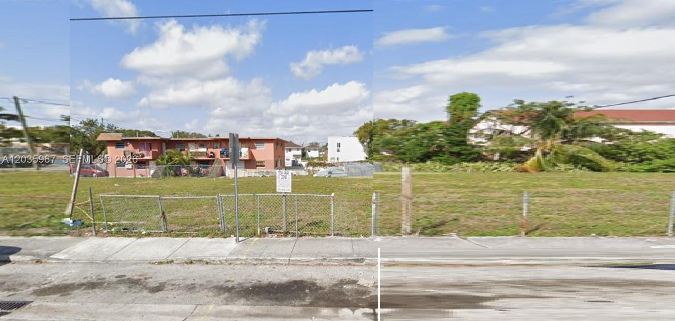 A vacant, fenced-in grassy lot sits in front of a two-story apartment building — 240 SW 7TH AVE, Miami FL 33130, MIAMI, FL