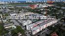 An aerial view shows a large commercial building complex with a central courtyard and parking — 215 SE 3rd Ave # 107A, Hallandale Beach FL 33009, HALLANDALE BEACH, FL