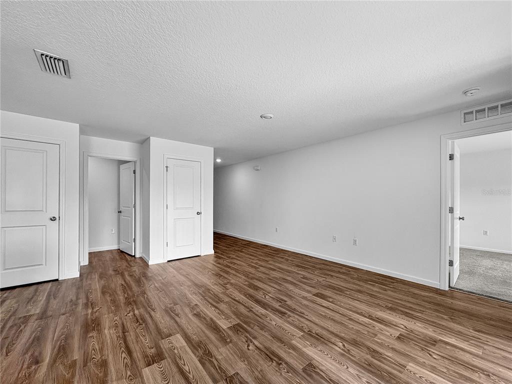 An empty room with wood-look flooring, white walls, and multiple interior doors — 7109 N REGENT TERRACE, CITRUS SPRINGS, FL