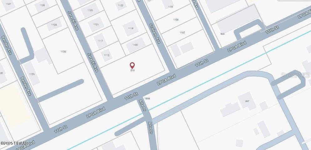 This is a map showing the location of a property near LPGA Boulevard — 510 LPGA BOULEVARD, DAYTONA BEACH, FL