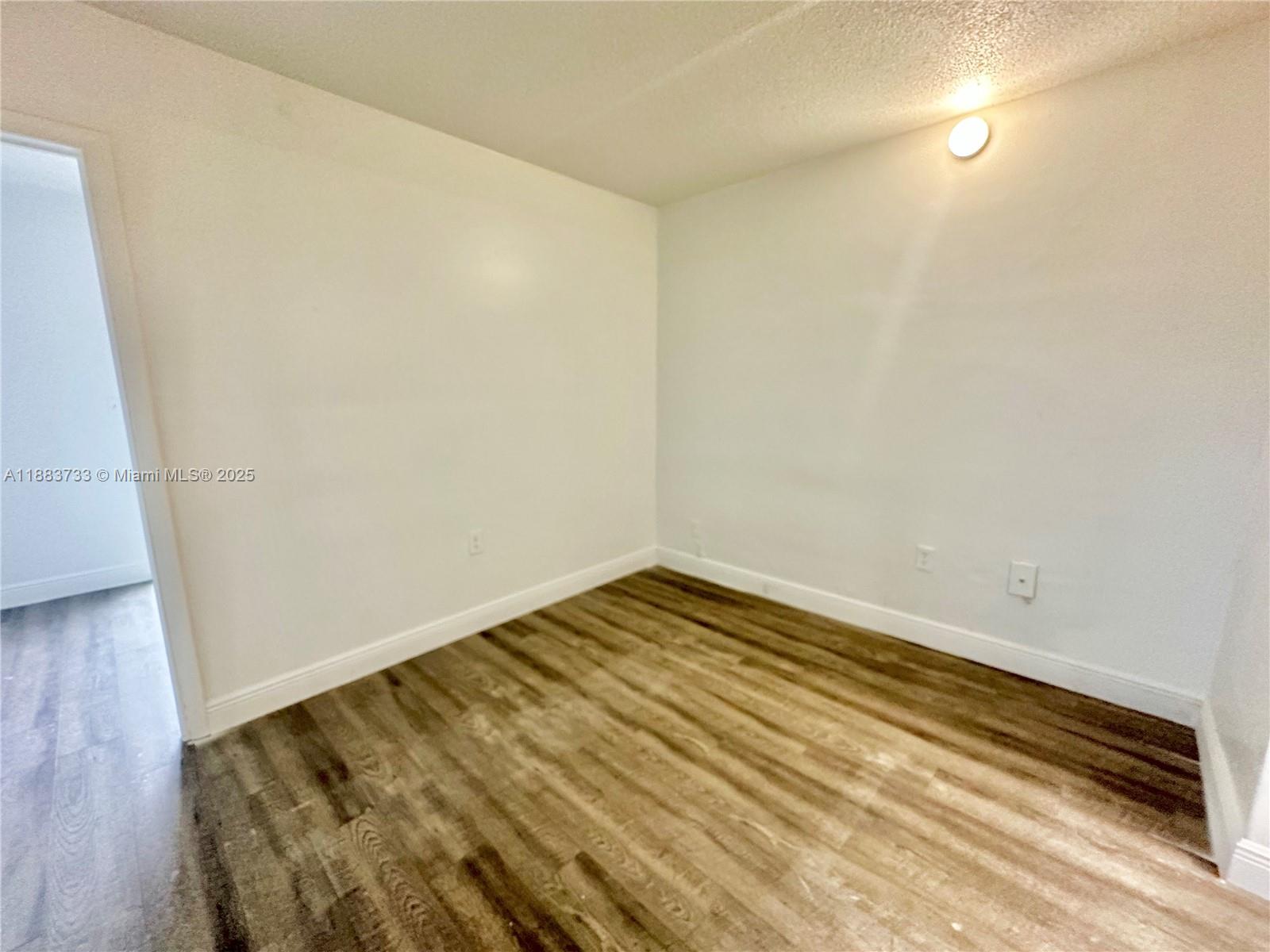 An empty room features white walls, wood-look flooring, and a single ceiling light fixture — 13285 NE 6th Ave # 109, North Miami FL 33161, NORTH MIAMI, FL