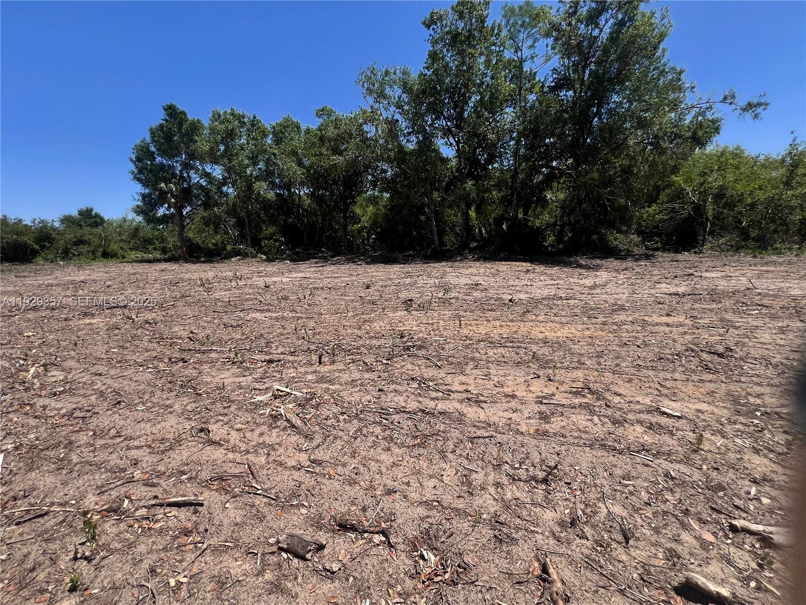 A cleared, flat dirt lot is bordered by a line of mature trees — 3414 W 32nd, Lehigh Acres FL 33971, LEHIGH ACRES, FL