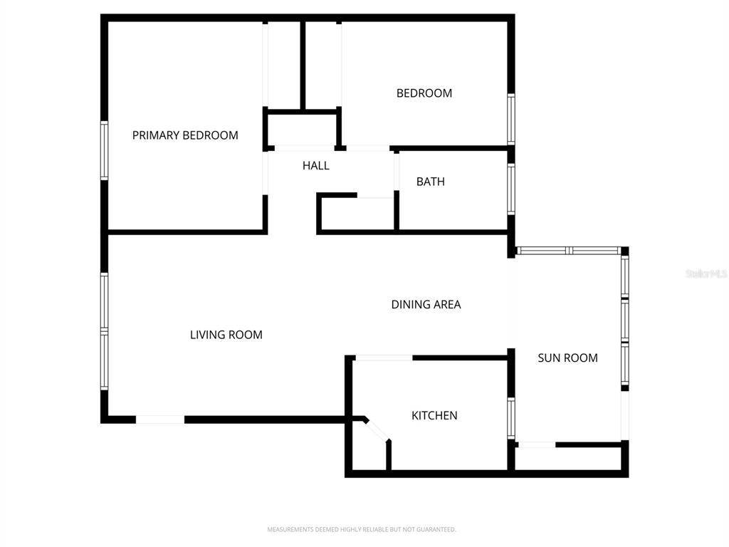 This is a floor plan showing the layout of a house with several rooms — 4507 9TH STREET W. UNIT I3, BRADENTON, FL