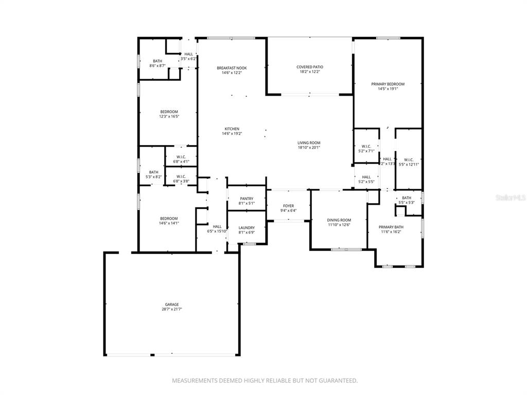 This is a floor plan of a single-story house featuring four bedrooms and a garage — 88 DAISY STREET, HOMOSASSA, FL