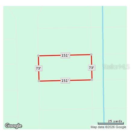 This is a map showing the rectangular property boundaries of a vacant lot — 9TH AVENUE, DELAND, FL