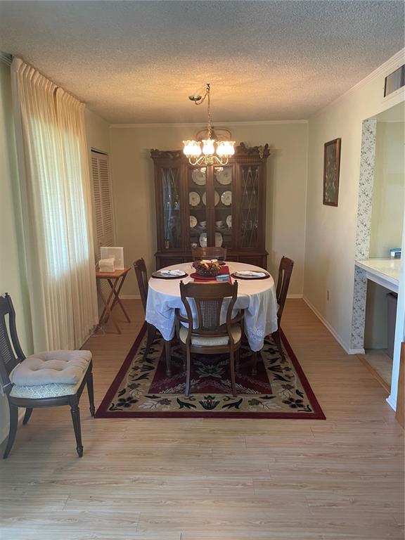 A dining room features a round table with chairs, a china cabinet, and a patterned rug — 532 MIDWAY DRIVE Unit A, OCALA, FL