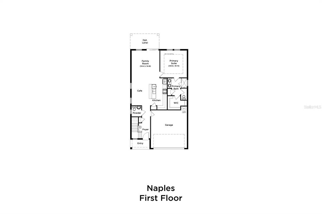 This is a floor plan for the first level of a residential home — 1968 DIAMOND HEAD CIRCLE, HAINES CITY, FL