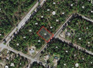 This is an aerial map showing a highlighted vacant lot in a residential neighborhood — 8545 N WALLINGFORD AVENUE, DUNNELLON, FL