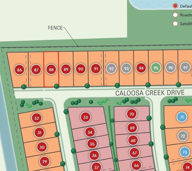 This is a map showing numbered residential lots along Caloosa Creek Drive — 1177 Caloosa Creek Drive, FL 33935, FL