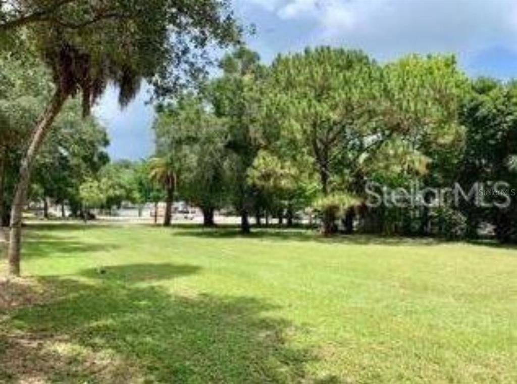 A grassy, open lot is surrounded by mature trees under a partly cloudy sky — 22ND AVENUE S, ST PETERSBURG, FL