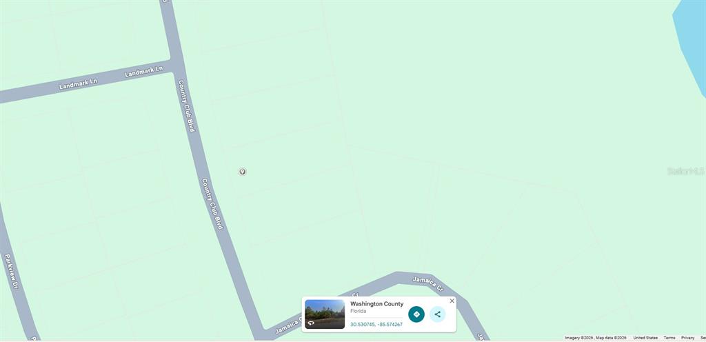 This is a map showing a location in Washington County, Florida, near Country Club Boulevard — Lot 30 Unit 2 Blk 218 COUNTRY CLUB BOULEVARD, CHIPLEY, FL