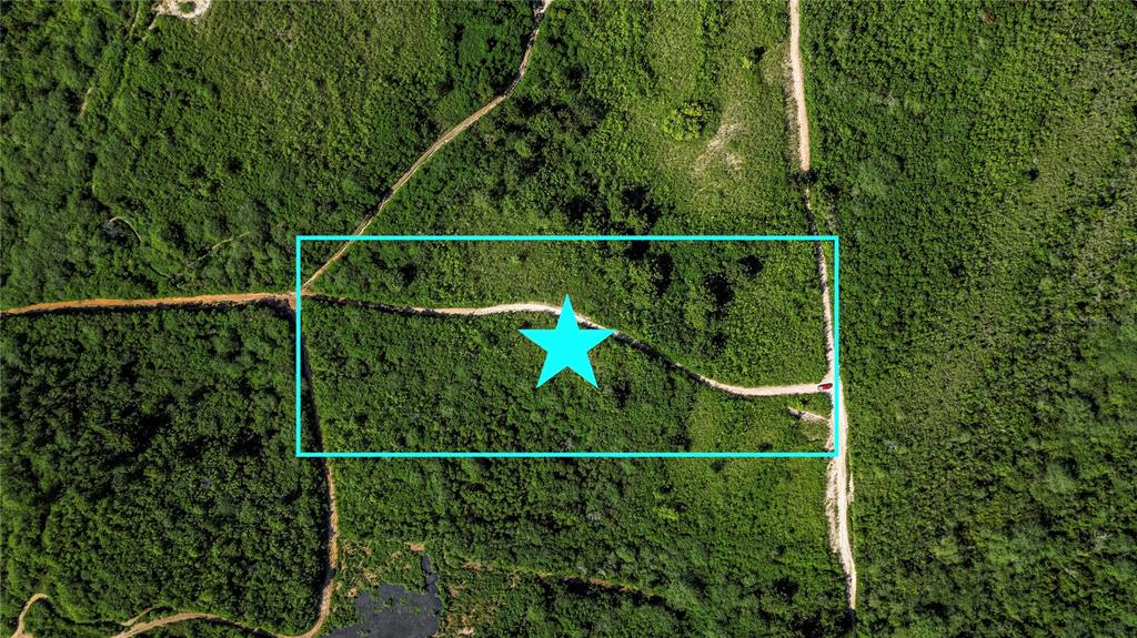 An aerial view shows a rectangular plot of land marked with a blue star — CARR 3301 KM 1.9 COMBATE UNIT 100, CABO ROJO, PR
