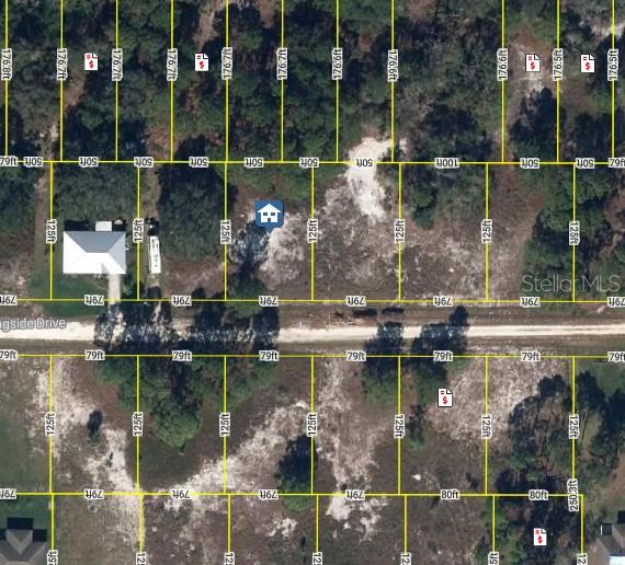This is an aerial map showing property lot lines and dimensions for a residential area — 346 MORNINGSIDE DR, LAKE PLACID, FL