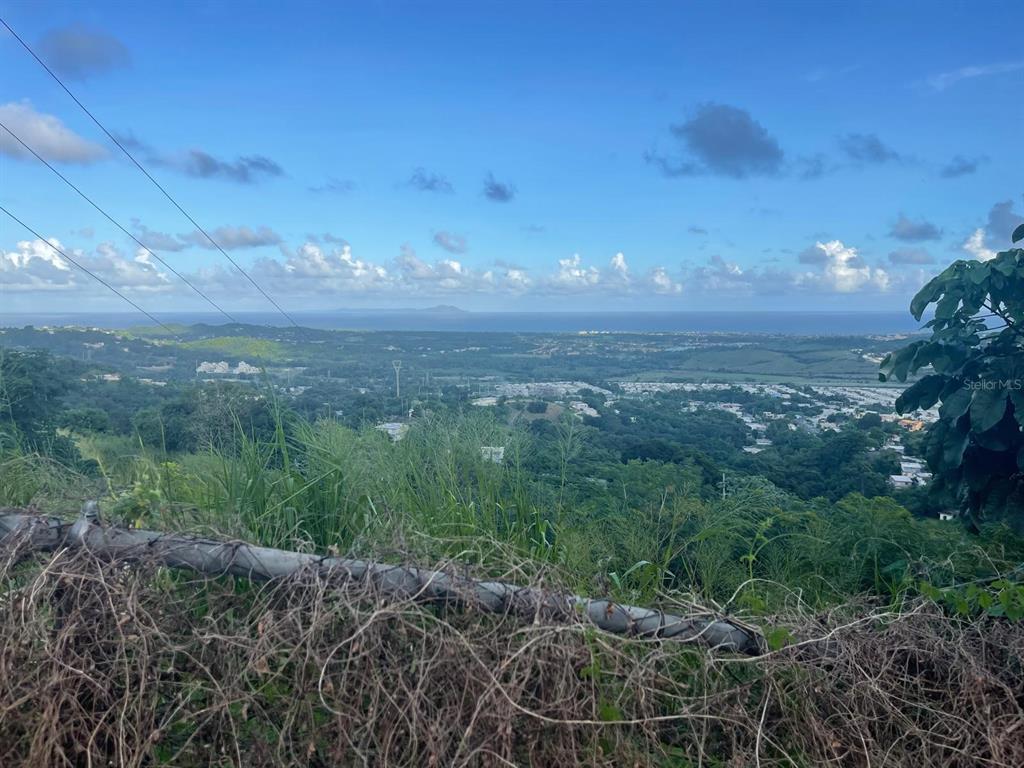 A high-angle view of a coastal landscape with green hills, a town, and the ocean — 3 CANDELERO UNIT 1, HUMACAO, PR