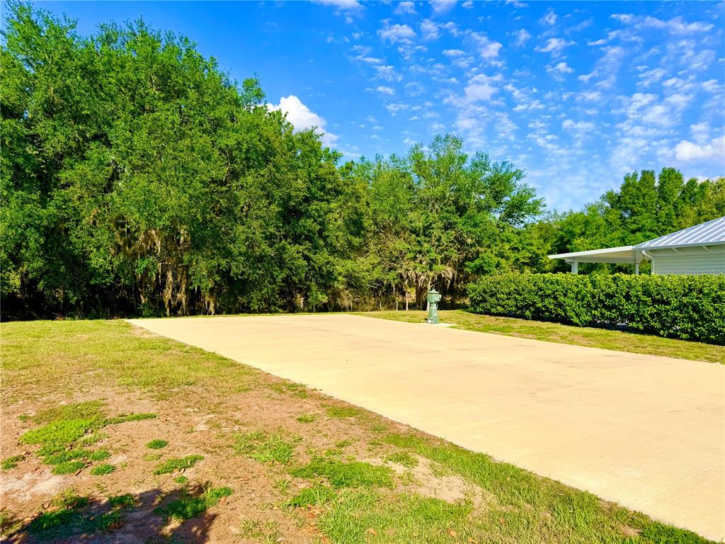 A concrete driveway sits in front of a wooded area next to a house — 4933 SE 92ND BOULEVARD, WEBSTER, FL