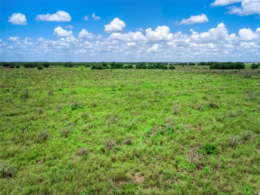 An aerial view of a large, grassy, open field under a bright blue sky — 0 STEPHENS ROAD, WAUCHULA, FL