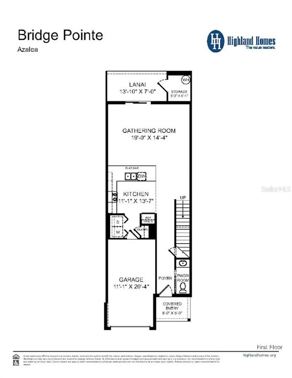 This is a floor plan for the first level of a residential home — 362 CHESAPEAKE DRIVE, ST CLOUD, FL