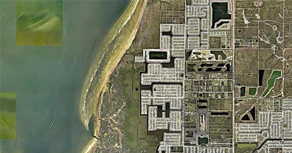 This is an aerial map view of a coastal residential neighborhood with canal-front properties — 4430 NW 32ND LANE, CAPE CORAL, FL