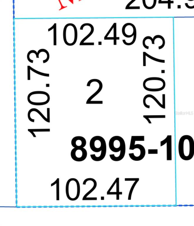 This is a property survey map showing the dimensions of a rectangular lot labeled number 2 — 3112 NW 21ST STREET, GAINESVILLE, FL
