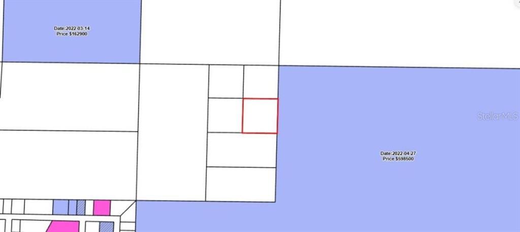 This is a plat map showing a highlighted property lot among surrounding parcels of land — 12241 PINERIDGE ROAD, FOUNTAIN, FL