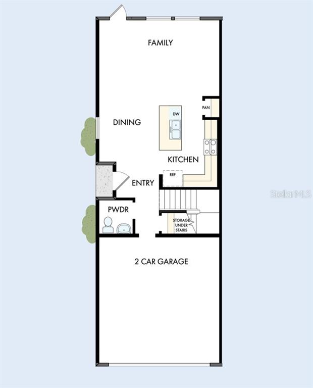 This is a floor plan for the first level of a home with a garage — 6412 JENSEN VIEW AVENUE, APOLLO BEACH, FL