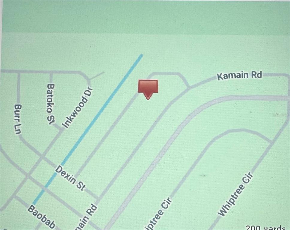 This is a map showing local streets and a red location marker — CLIMBING TERRACE, NORTH PORT, FL