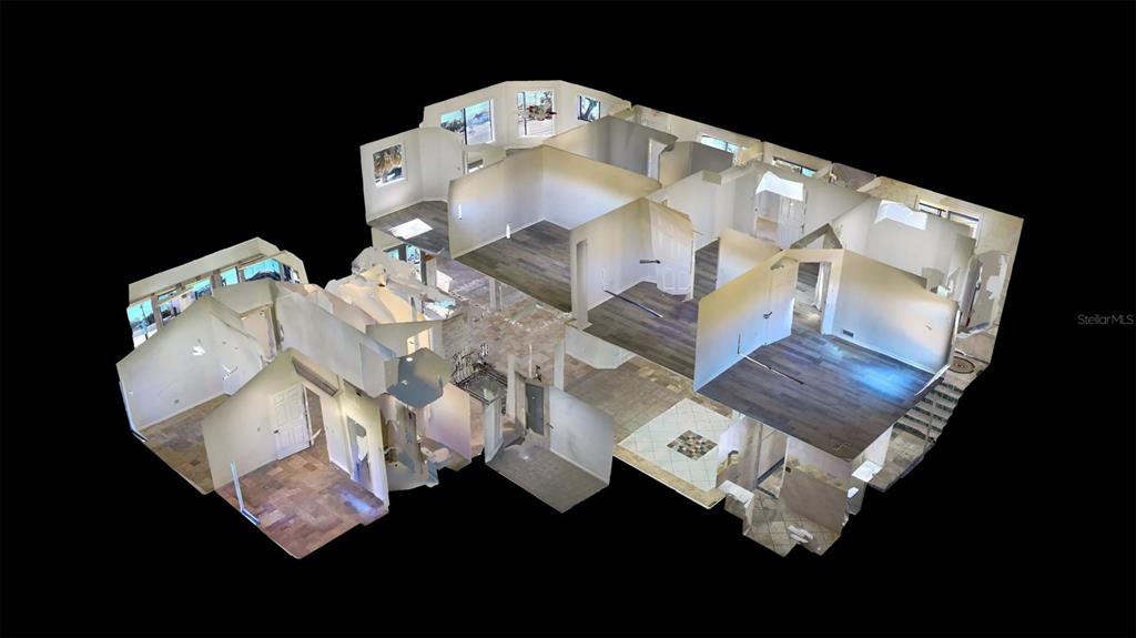 This is a 3D digital floor plan rendering of a home with multiple rooms — 389 E STATE ROAD 434, LONGWOOD, FL