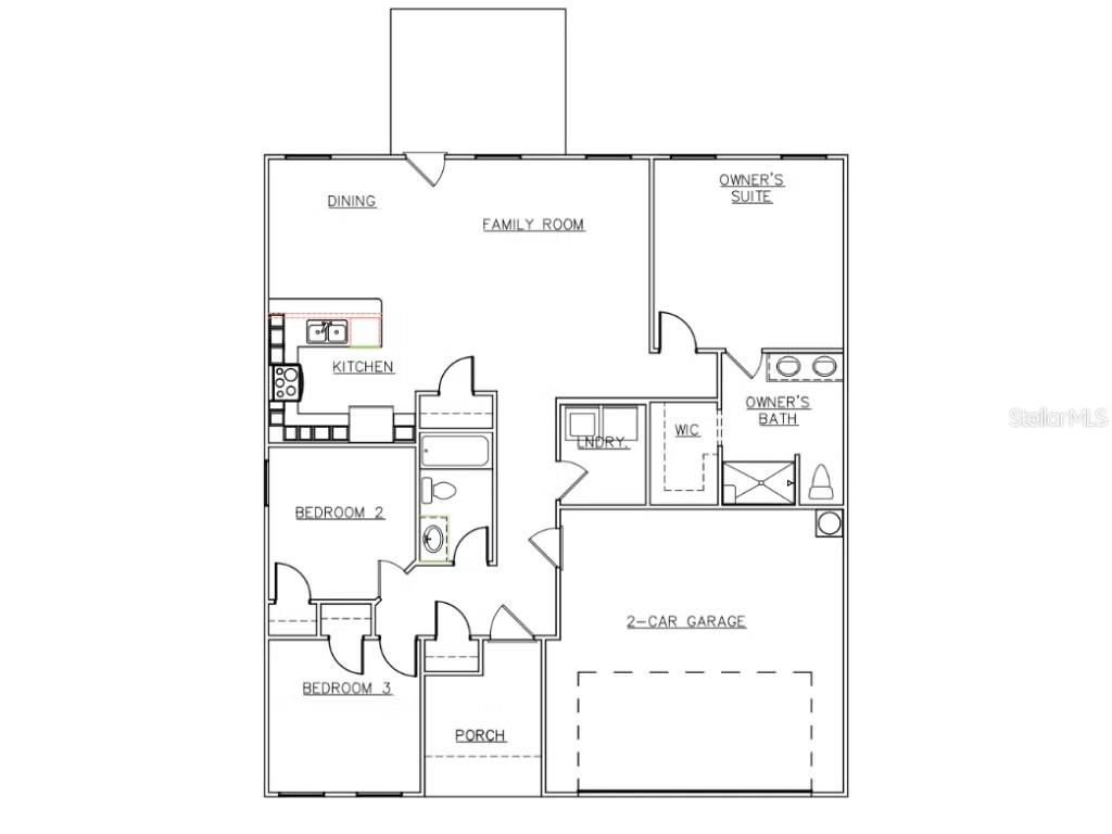 This is a floor plan for a single-story house with three bedrooms and a garage — 202 HARRIS WALK, WEST POINT, GA