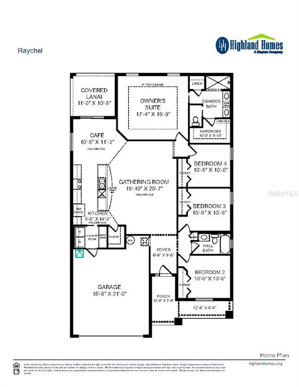 This is a floor plan for a single-story residential home with four bedrooms and a garage — 11559 SE 76TH COURT, BELLEVIEW, FL