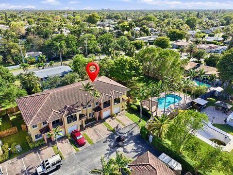 An aerial view of a multi-unit residential building with a red location pin — 330 SW 2nd Avenue # 14, Hallandale Beach FL 33009, HALLANDALE BEACH, FL