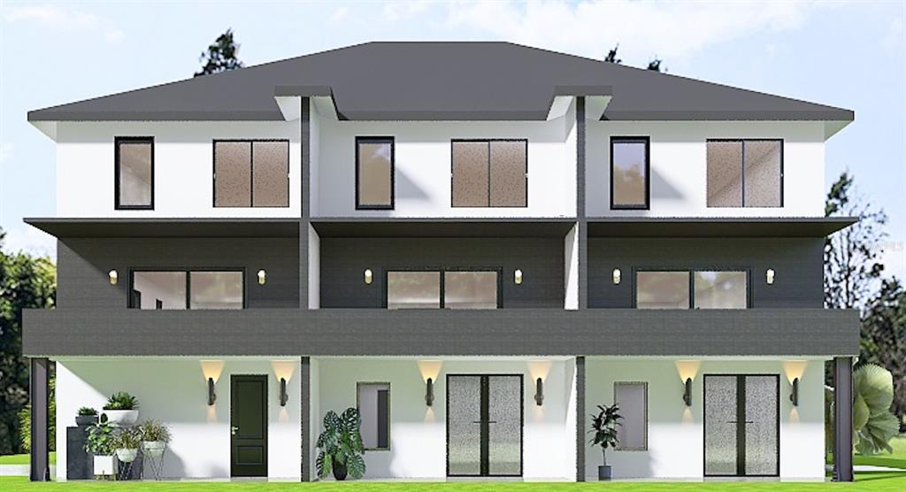 This is a rendering of a three-story multi-family building with balconies and a flat roof — 2203 E 17TH AVENUE, TAMPA, FL