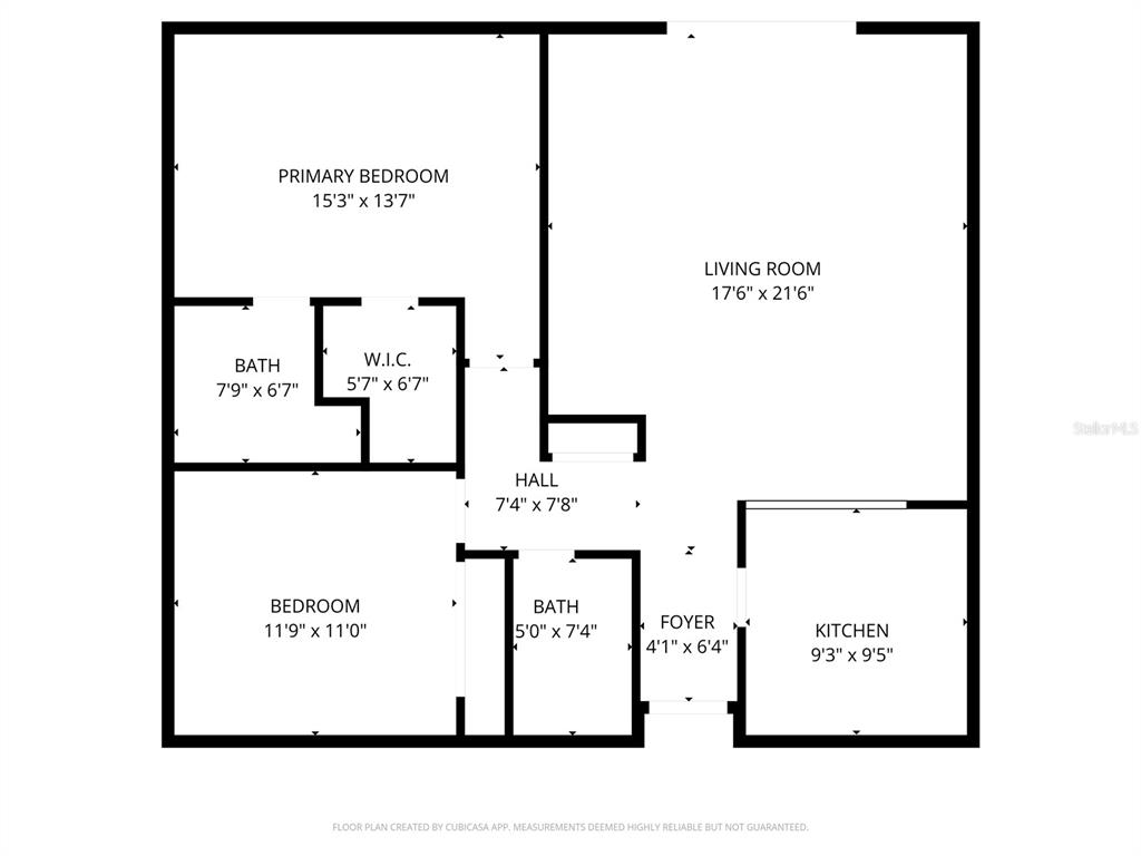 This is a floor plan showing the layout of a two-bedroom, two-bathroom residential unit — 3500 BENEVA ROAD UNIT 307, SARASOTA, FL