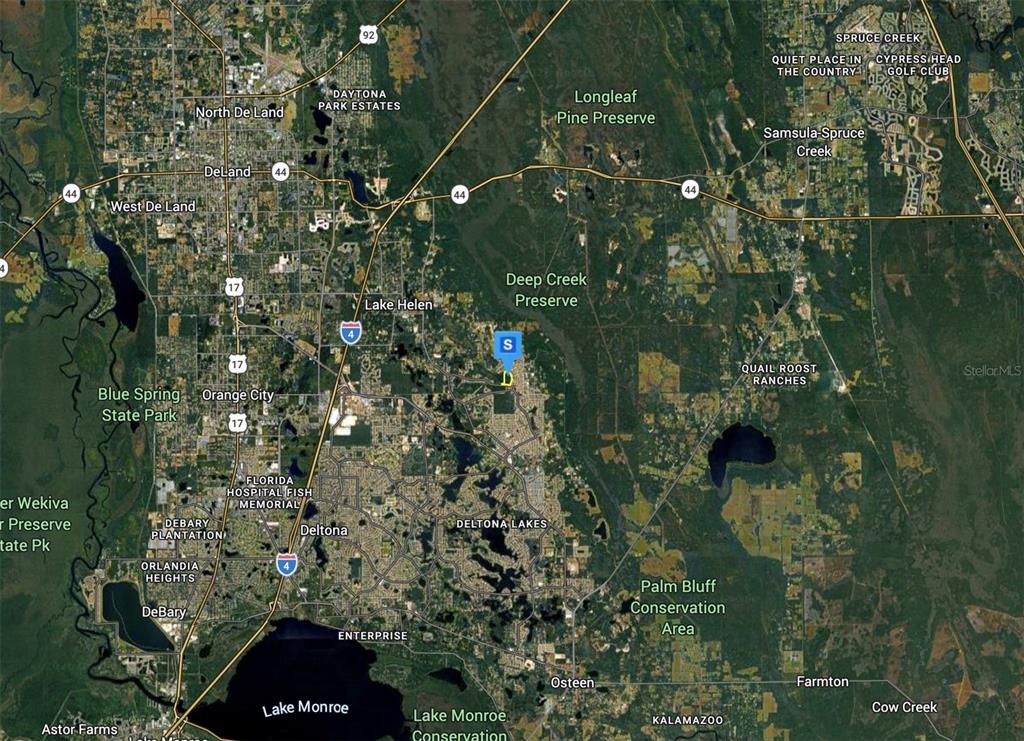 This is a map showing the location of a property in the Deltona area — 2700 CAPTAIN DRIVE, DELTONA, FL