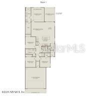 This is a floor plan for a single-story residential home with a two-car garage — 326 FISHTAIL PLACE, PALM COAST, FL