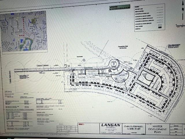 This is a master development plan map for a residential site in North Port — 0 S TOLEDO BLADE BOULEVARD N, NORTH PORT, FL